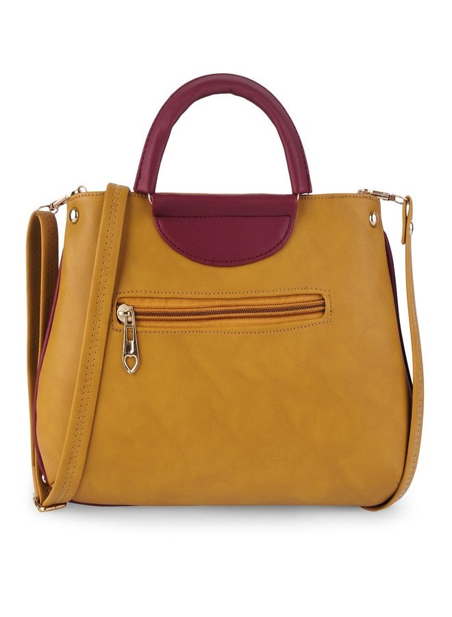 LIKE STYLE Women's Top Handle Bag with Detachable Strap Cutwork Sling Bag for Women (BEIGE) - Image 3